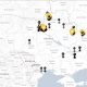 Map of war crimes trials in Ukraine