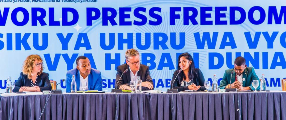Our panel at the Africa Media Convention on 2 May in Arusha. ©World Press Freedom Day - Arusha