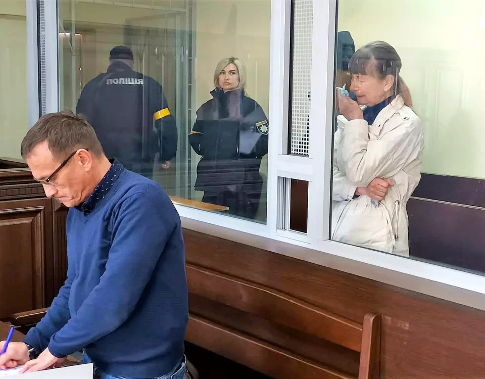 Tetyana Drobot expressed her remorse, asked for forgiveness and cried in court, before being sentenced to ten years in prison for treason. © Artur Chemyrys