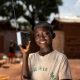 A young boy listens to Radio Ndeke Luka, the main radio station in the Central African Republic, in Bangui, the capital of the Central African Republic. ©Gwenn Dubourthoumieu / Fondation Hirondelle